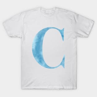 Clouds Blue Sky Initial Letter C T-Shirt